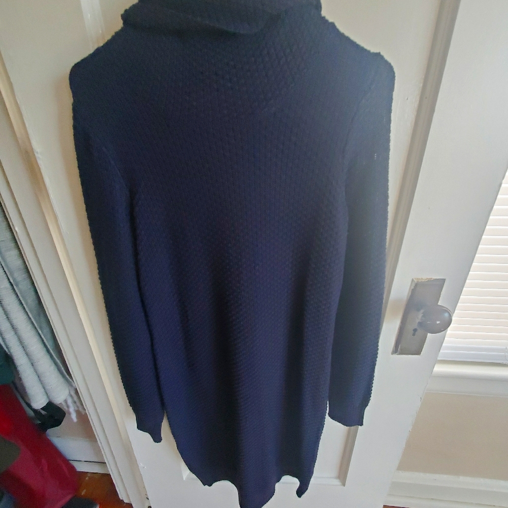 Asos, Cowl Neck, Navy Sweater Dress